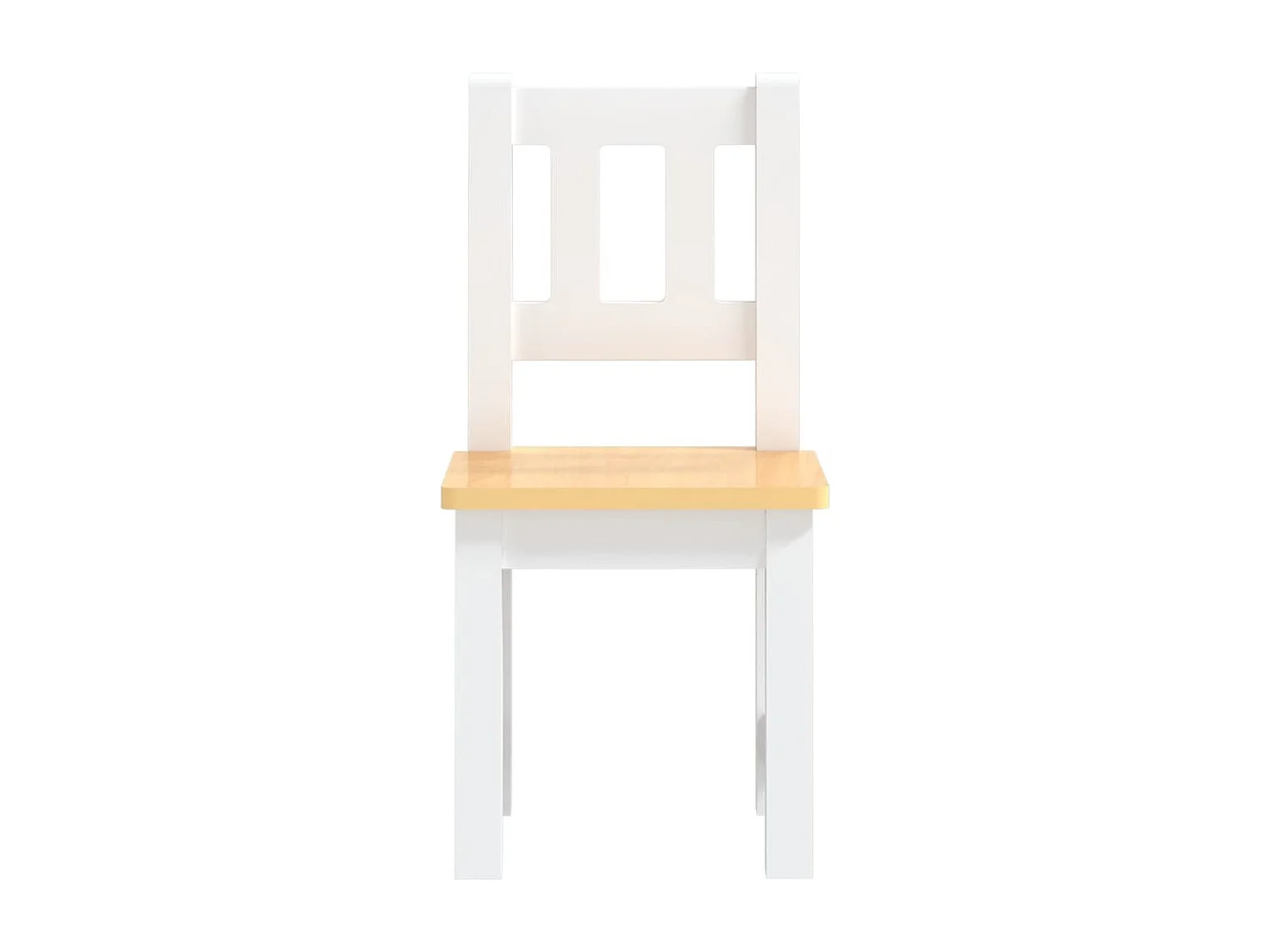 Ensemble de table et chaises pour enfants 3 pcs Blanc et beige