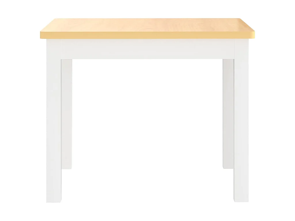 Set Tavolo e Sedie per Bambini 3 Pezzi Bianco e Beige in MDF