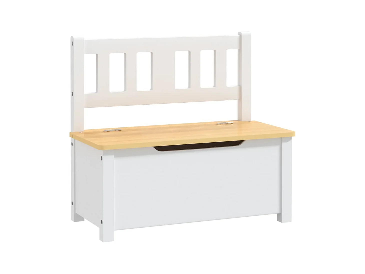 4-tlg. Kinder-Sitzgruppe Weiß und Beige MDF