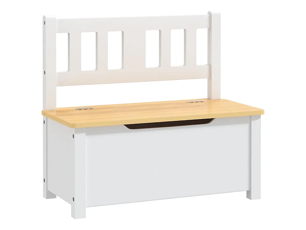 Ensemble de table et chaises enfants 4 pcs Blanc et beige MDF