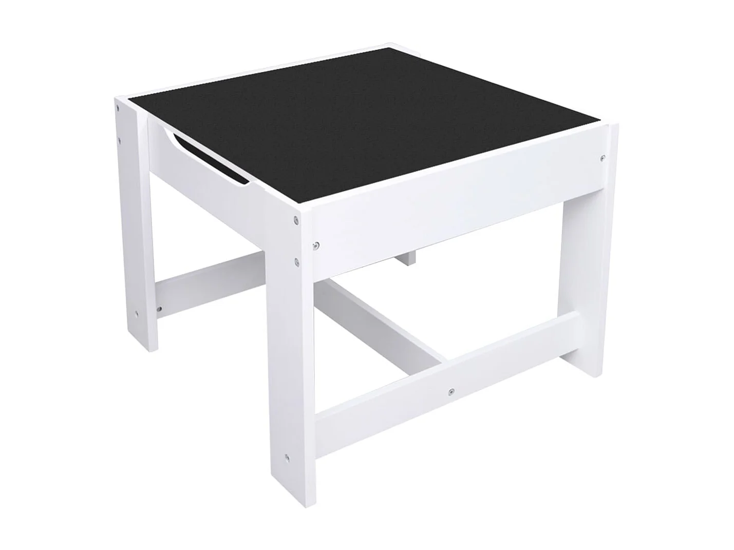 Kindertisch mit 2 Stühlen Weiß MDF
