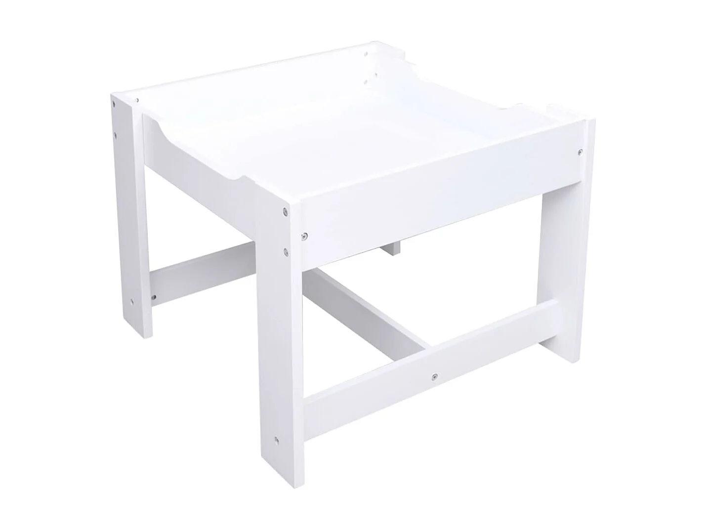 Kindertisch mit 2 Stühlen Weiß MDF