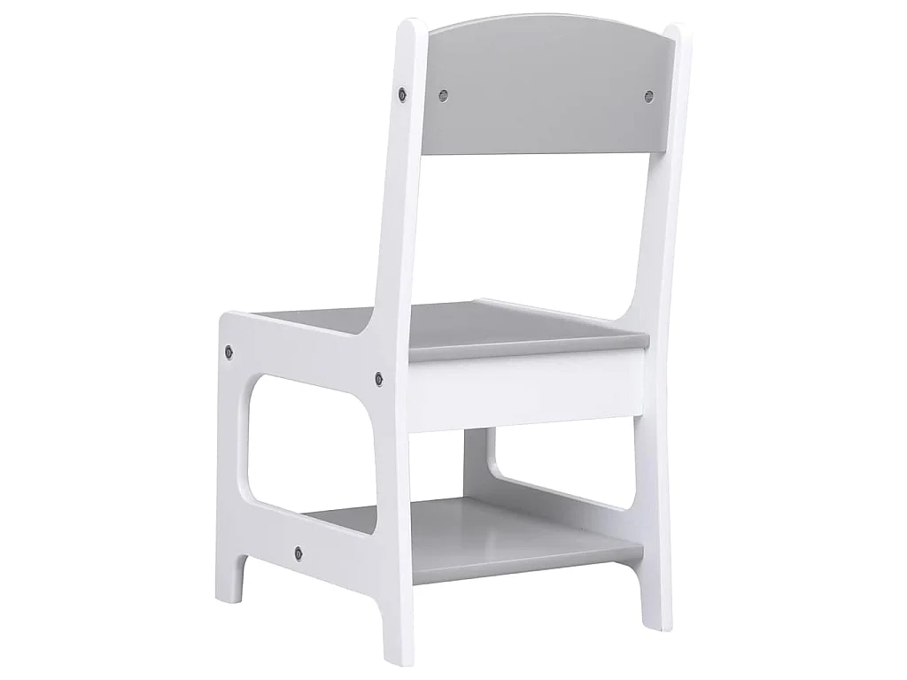 Kindertisch mit 2 Stühlen Weiß MDF