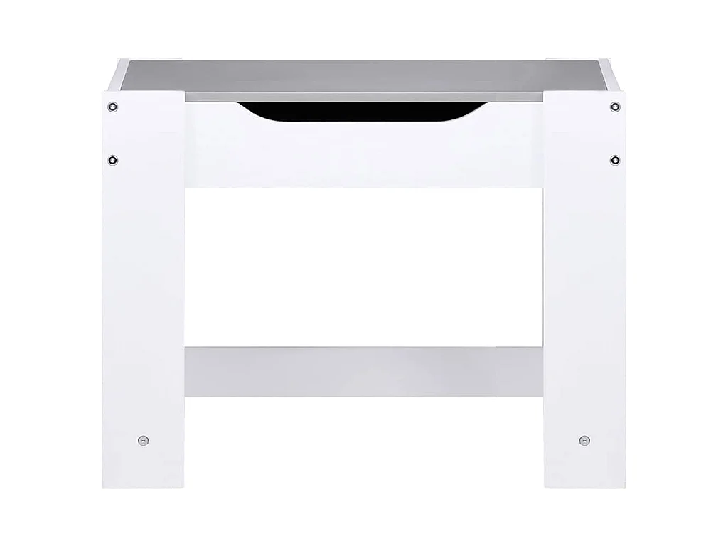 Kindertisch mit 2 Stühlen Weiß MDF