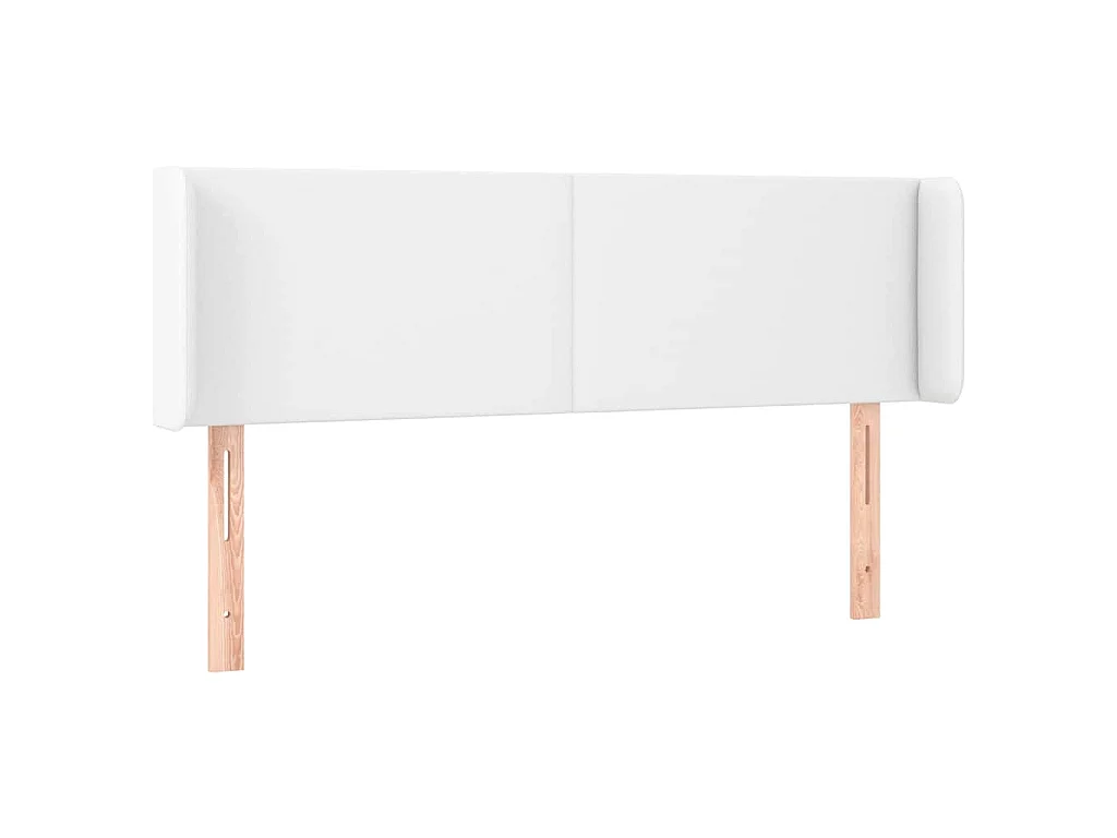 LED Kopfteil Weiß 147x16x78/88 cm Kunstleder