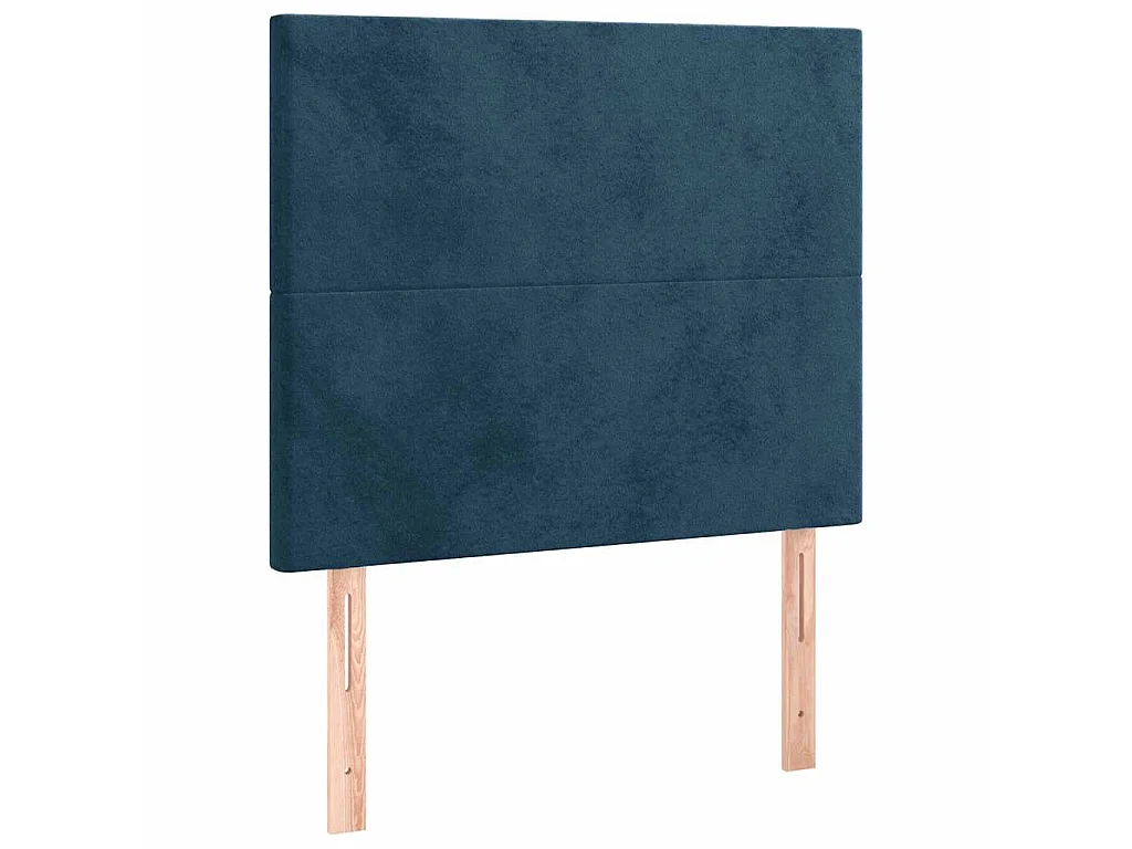 LED Kopfteil Dunkelblau 80x5x118/128 cm Samt