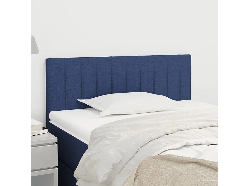 Hoofdbord 100x5x78/88 cm stof blauw