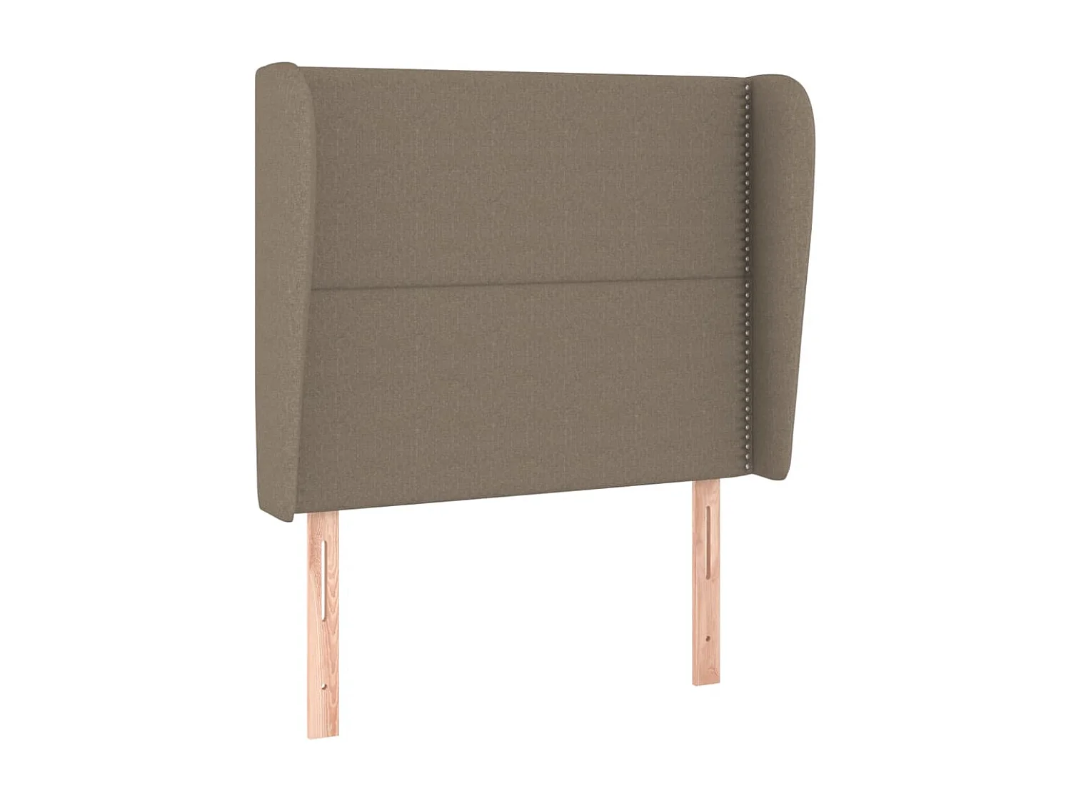 Hoofdbord met randen 93x23x118/128 cm stof taupe
