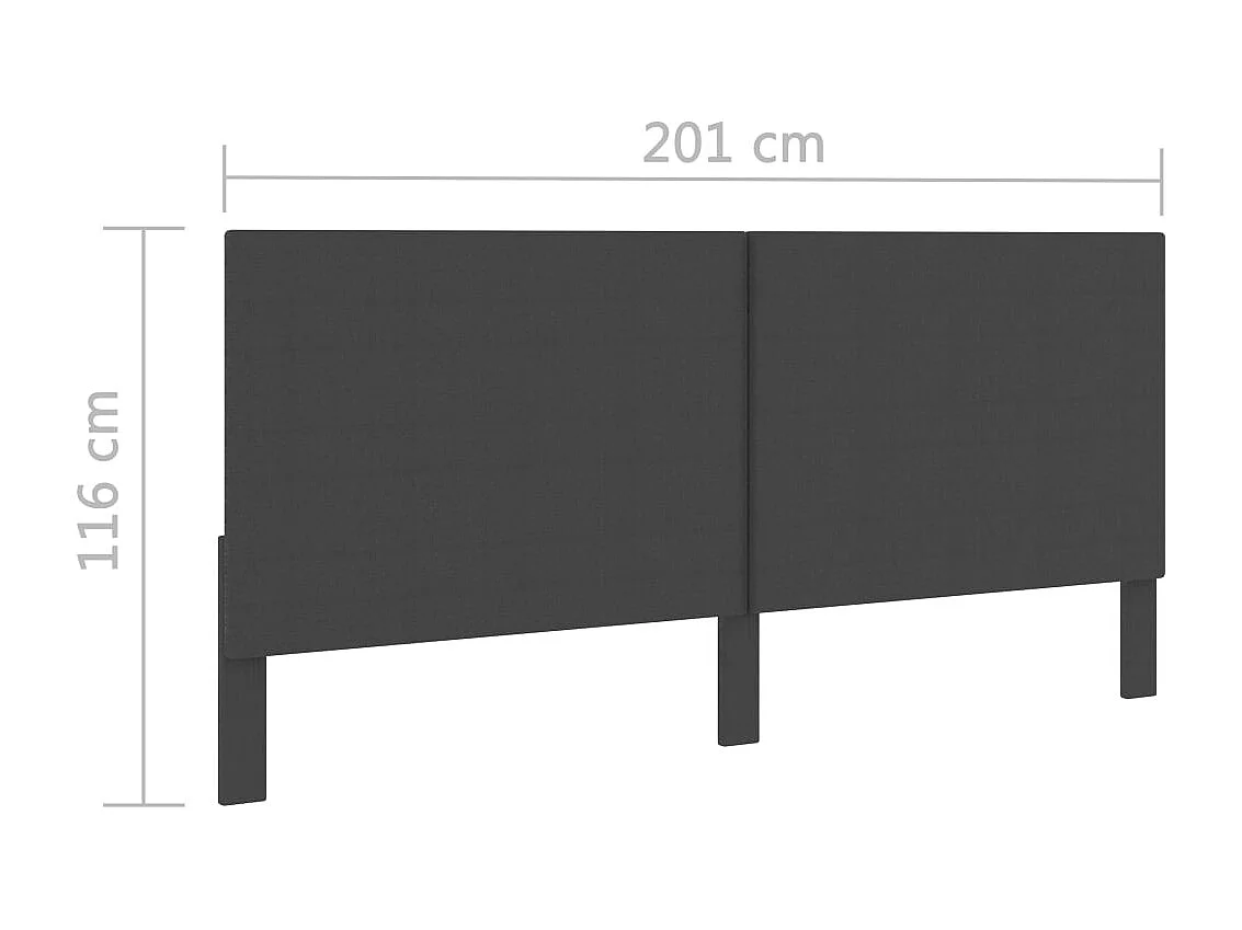 Testiera Letto Grigio Scuro in Tessuto 200x200 cm
