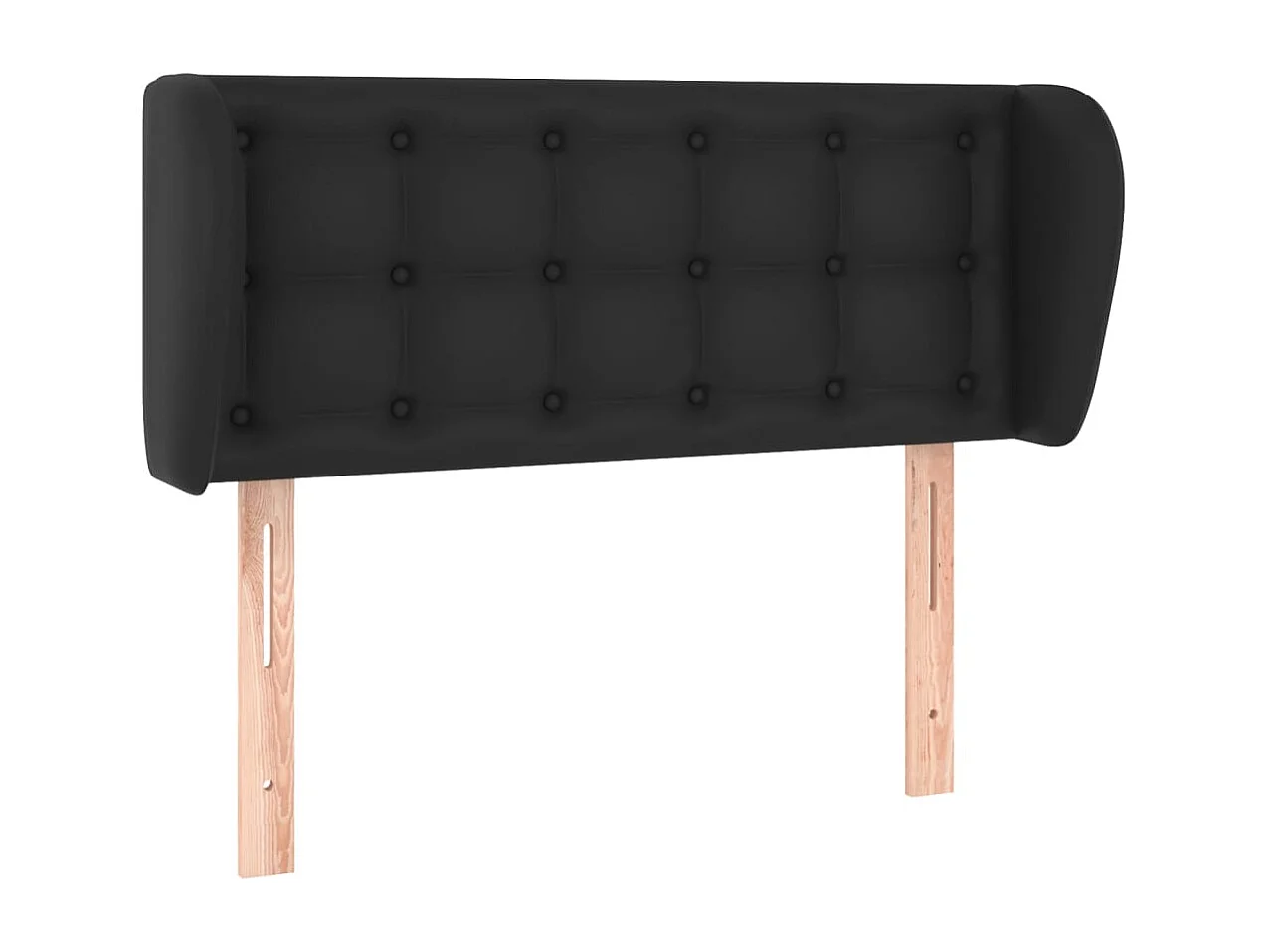 Hoofdbord met randen 93x23x78/88 cm kunstleer zwart