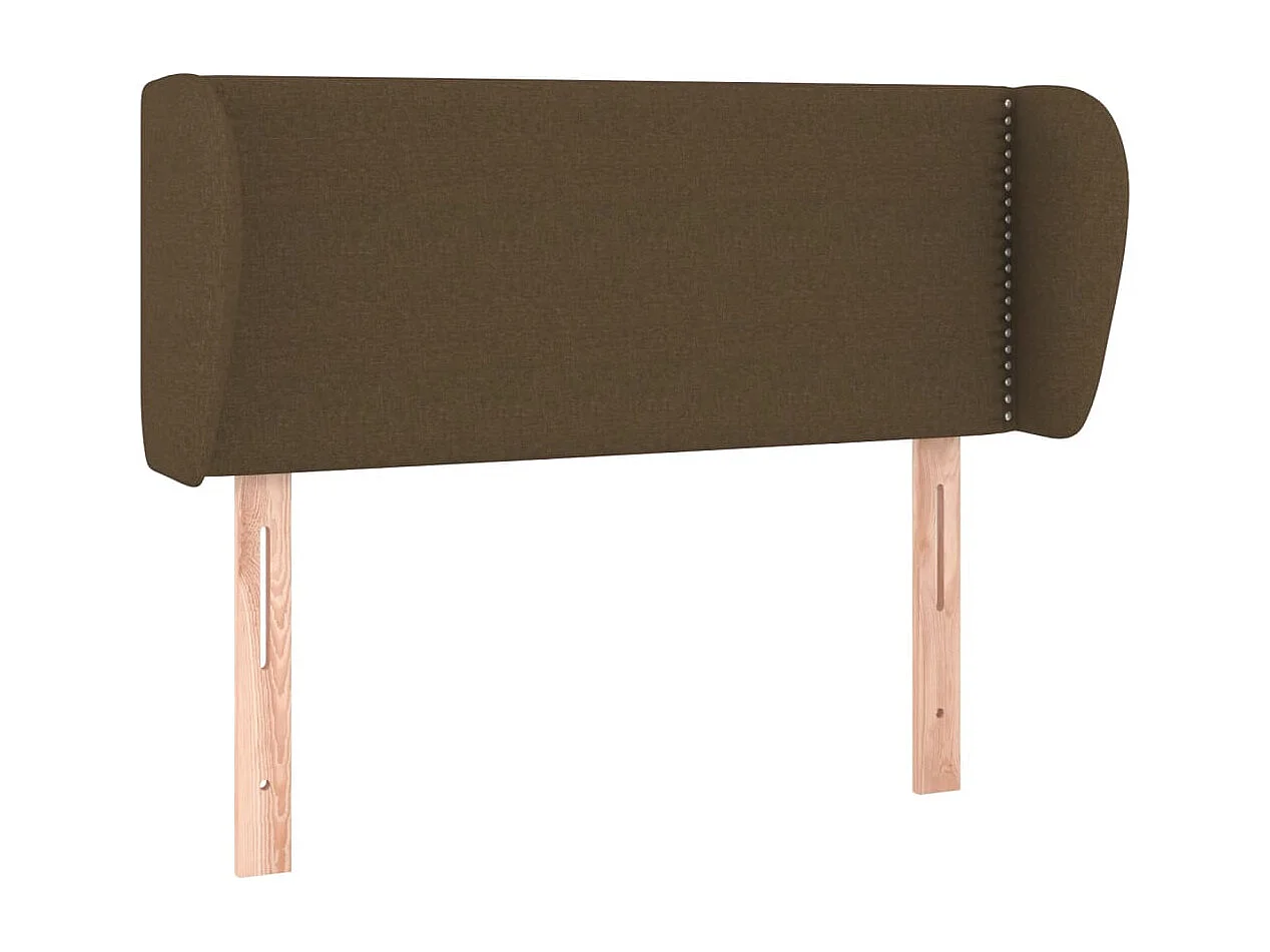 Hoofdbord met randen 103x23x78/88 cm stof donkerbruin