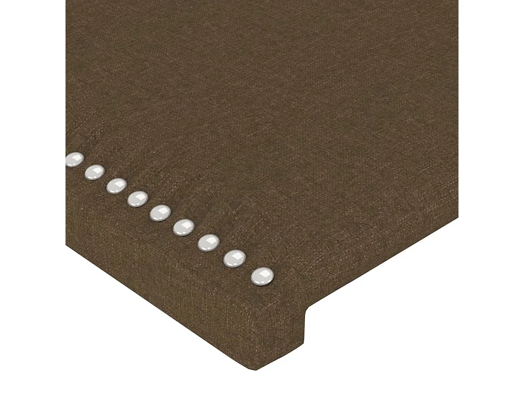 Hoofdbord met randen 103x23x78/88 cm stof donkerbruin