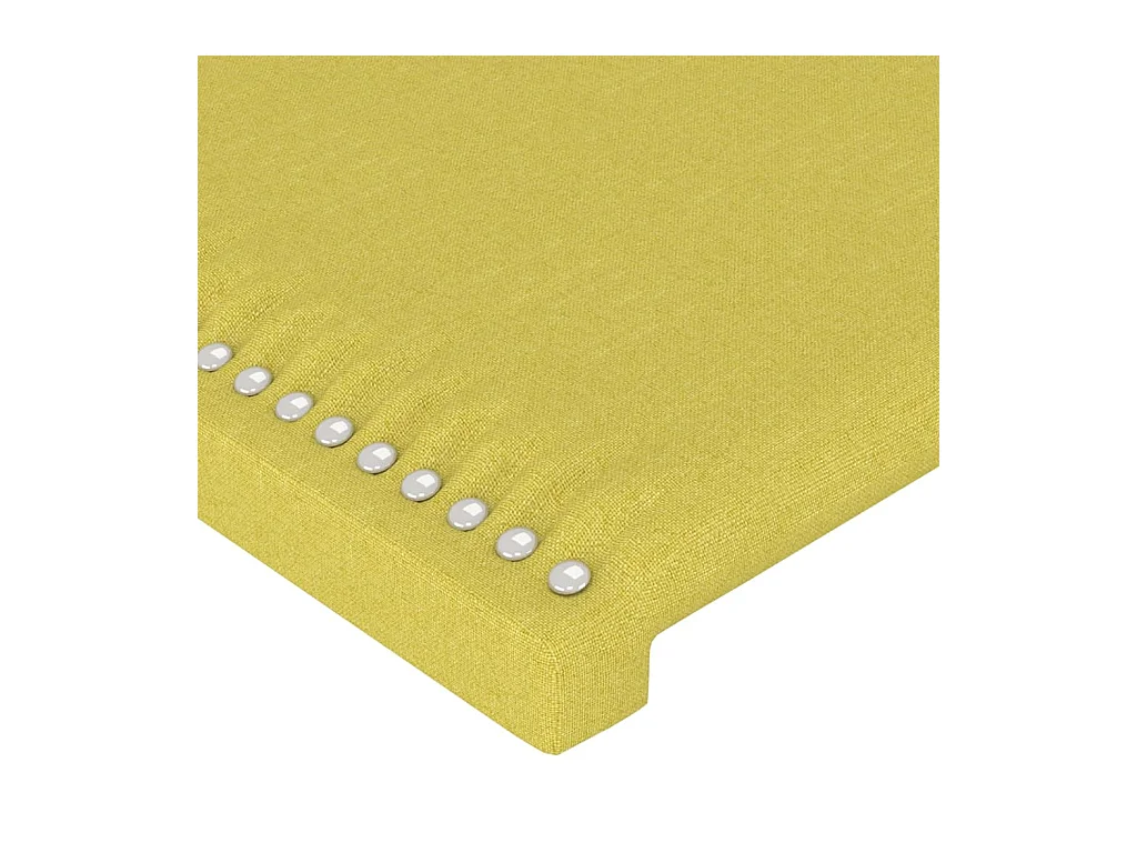 Cabecero con LED de tela verde 93x16x78/88 cm