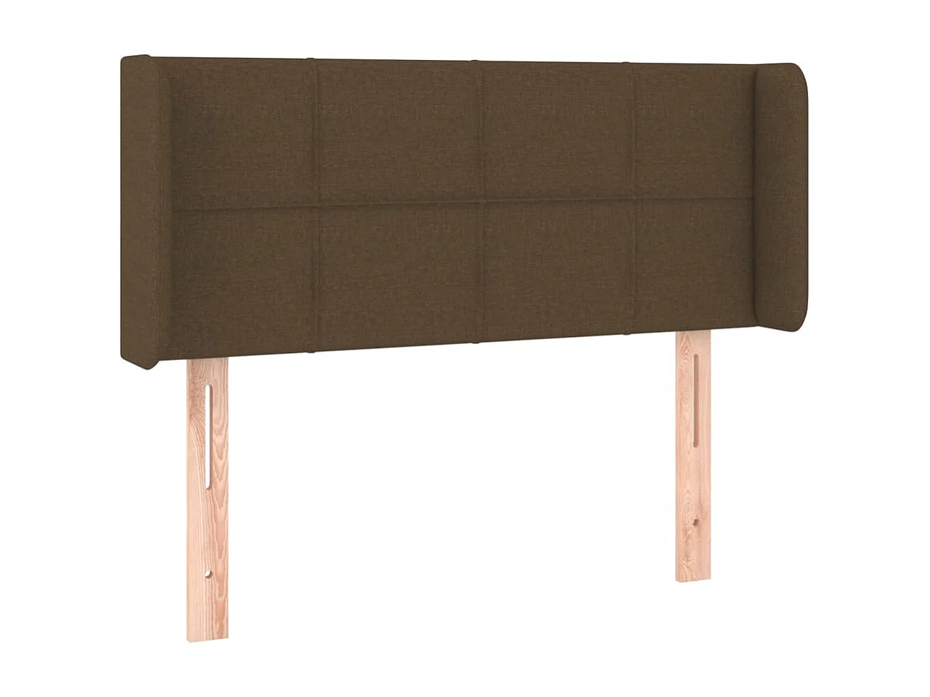 Testiera ad Orecchio Marrone Scuro 83x16x78/88 cm in Tessuto