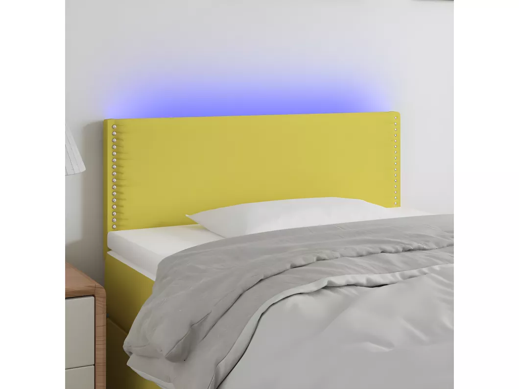 Kauf Unique LED Kopfteil Grün 90x5x78/88 cm Stoff