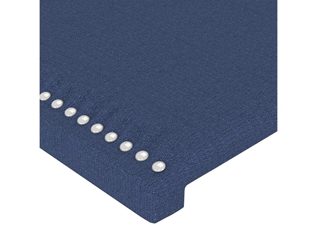 Tête de lit à LED Bleu 147x16x78/88 cm Tissu