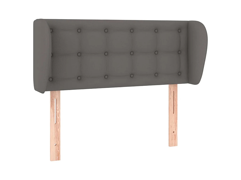 Testiera ad Orecchio Grigia 83x23x78/88 cm in Similpelle