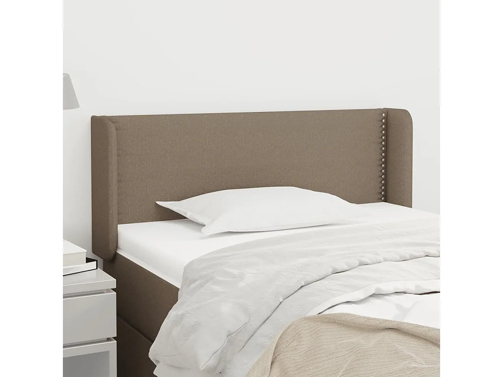 Testiera ad Orecchio Tortora 93x16x78/88 cm in Tessuto