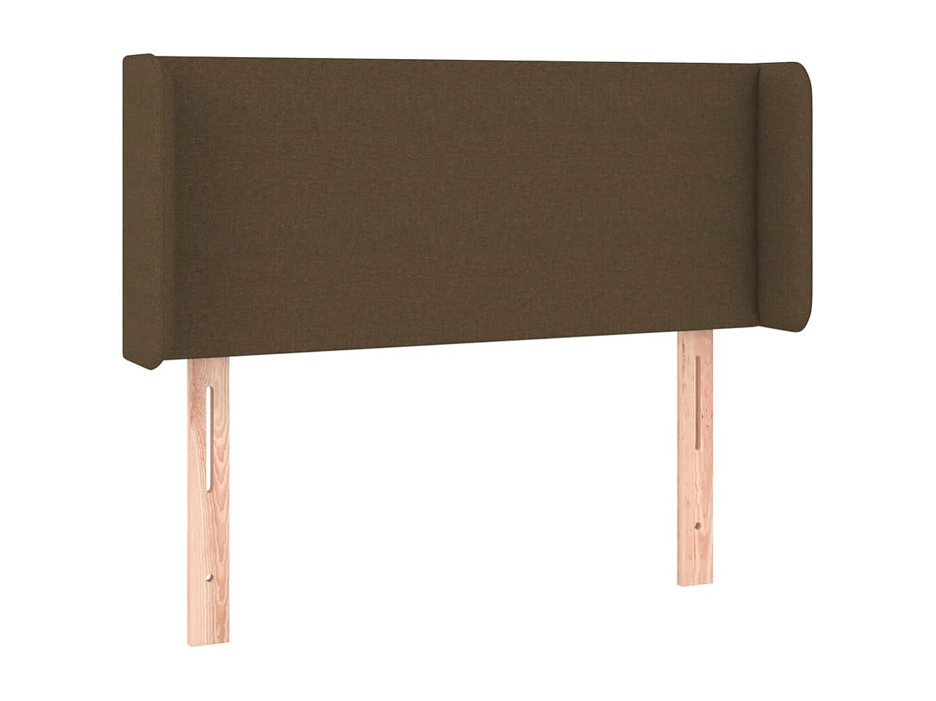 Testiera ad Orecchio Marrone Scuro 103x16x78/88 cm in Tessuto