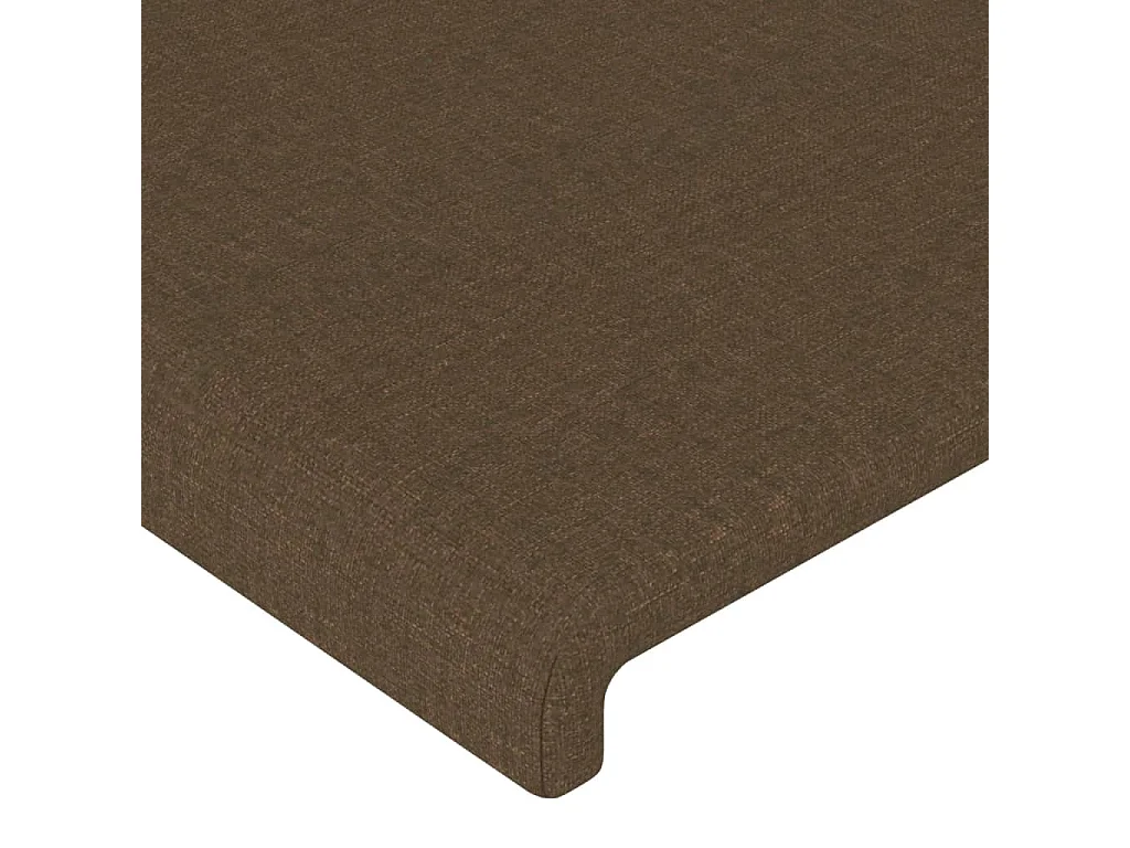 Testiera ad Orecchio Marrone Scuro 103x16x78/88 cm in Tessuto