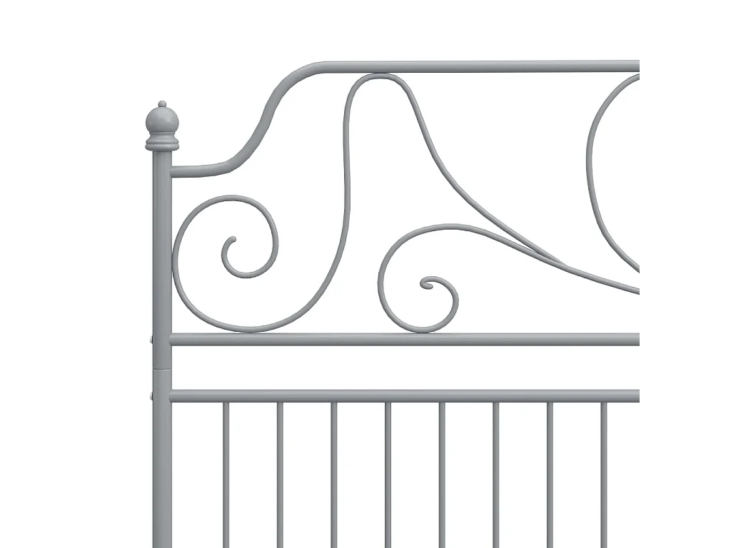 Estrutura de cama 180x200 cm metal cinzento
