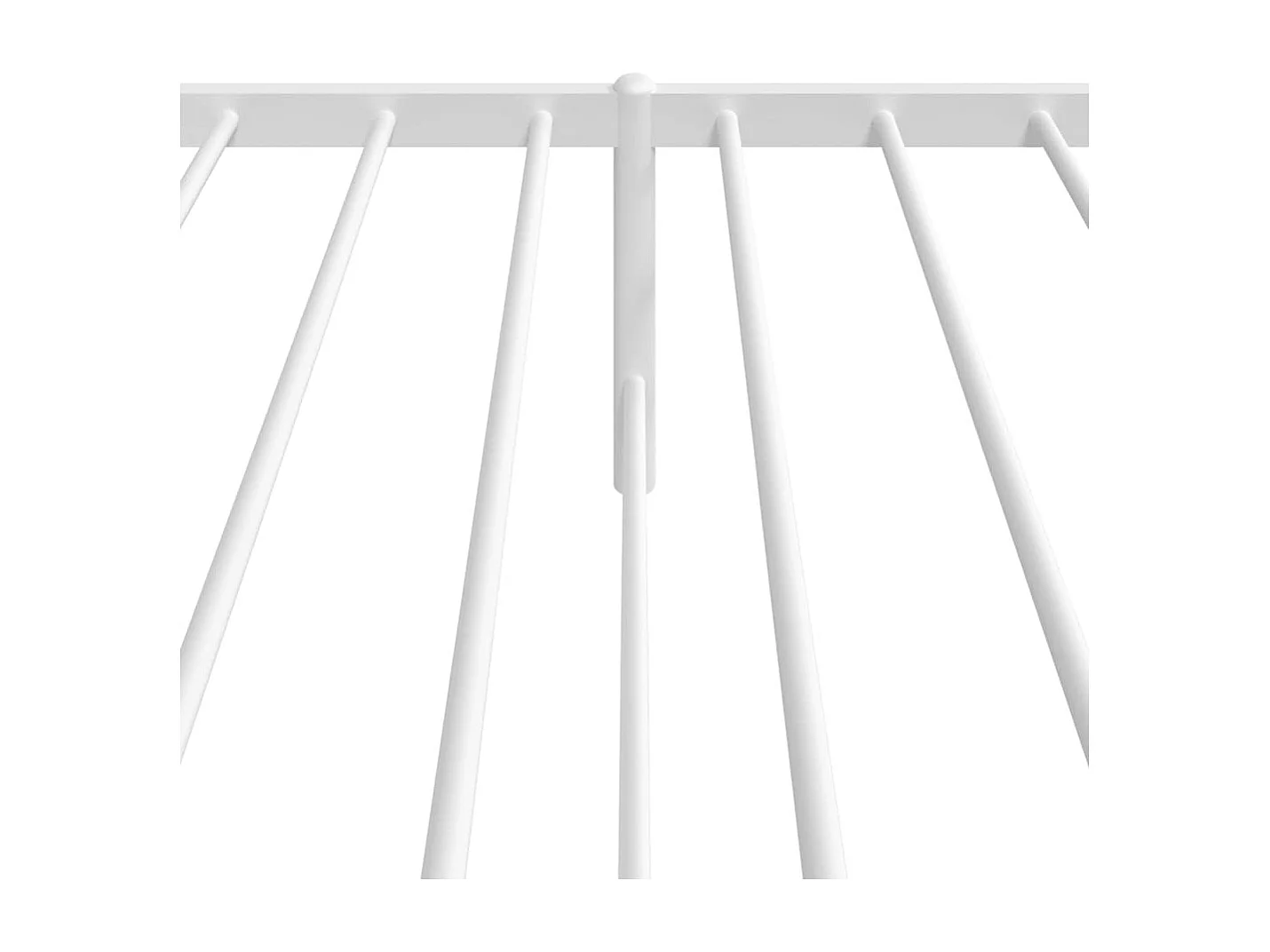 Giroletto con Testiera Metallo Bianco 100x200 cm