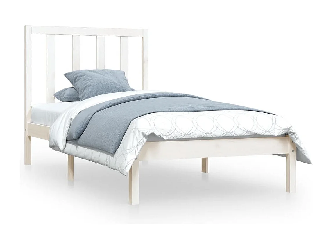 Giroletto in Legno Massello Bianco 75x190 cm Small Single