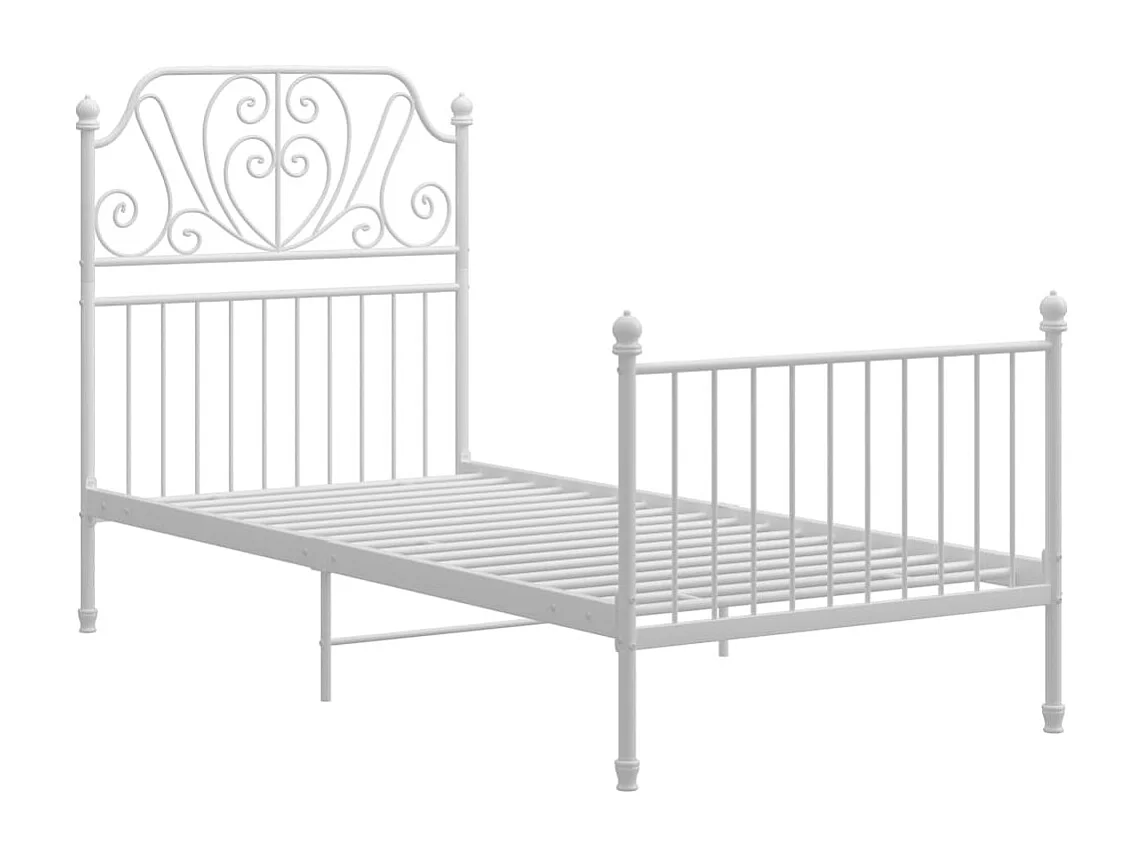 Bedframe metaal wit 100x200 cm