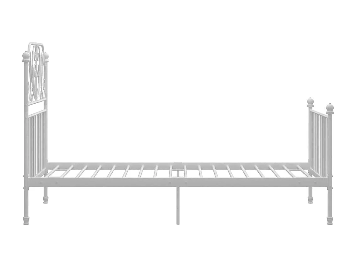 Bedframe metaal wit 100x200 cm