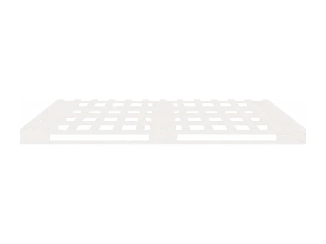 Cama sem colchão 160x200 cm madeira de pinho maciça branco