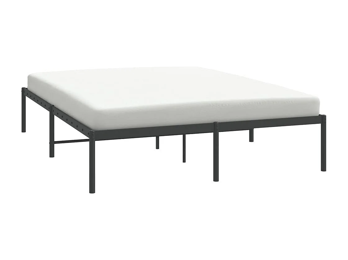 Bettgestell Metall Schwarz 160x200 cm