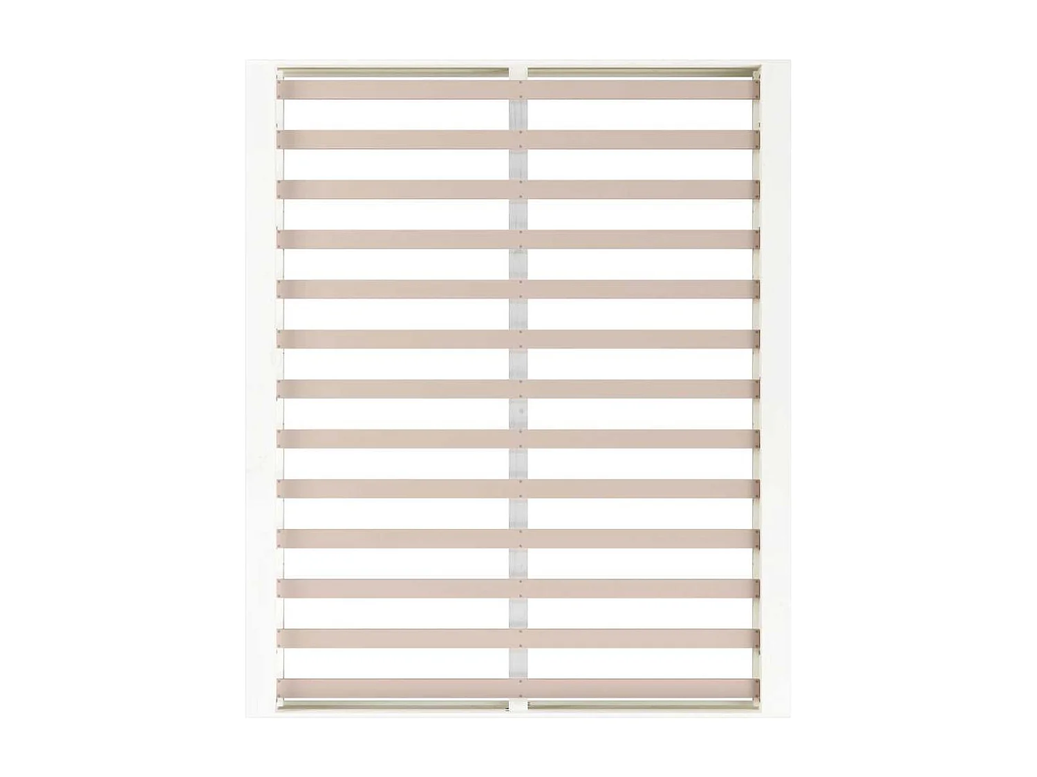 Cadre de lit sans matelas blanc 160x200 cm bois massif