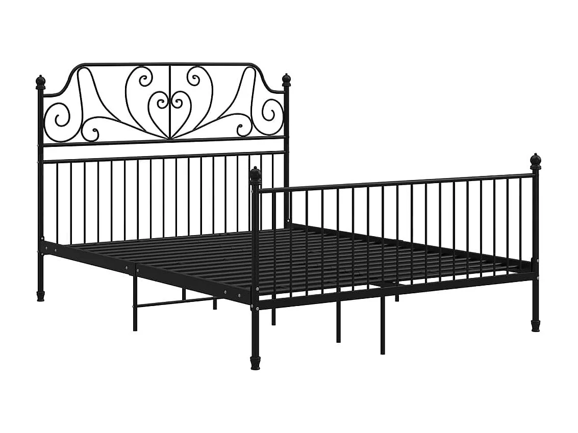 Bettgestell Schwarz Metall 160x200 cm