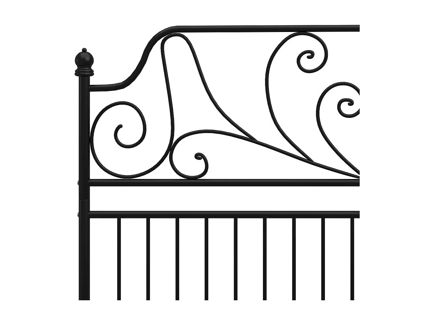 Bettgestell Schwarz Metall 160x200 cm