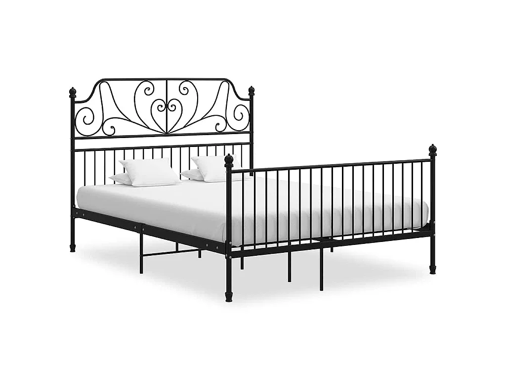 Bettgestell Schwarz Metall 160x200 cm