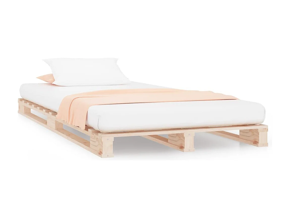 Letto a Pallet 75x190 cm Small Single in Legno Massello di Pino