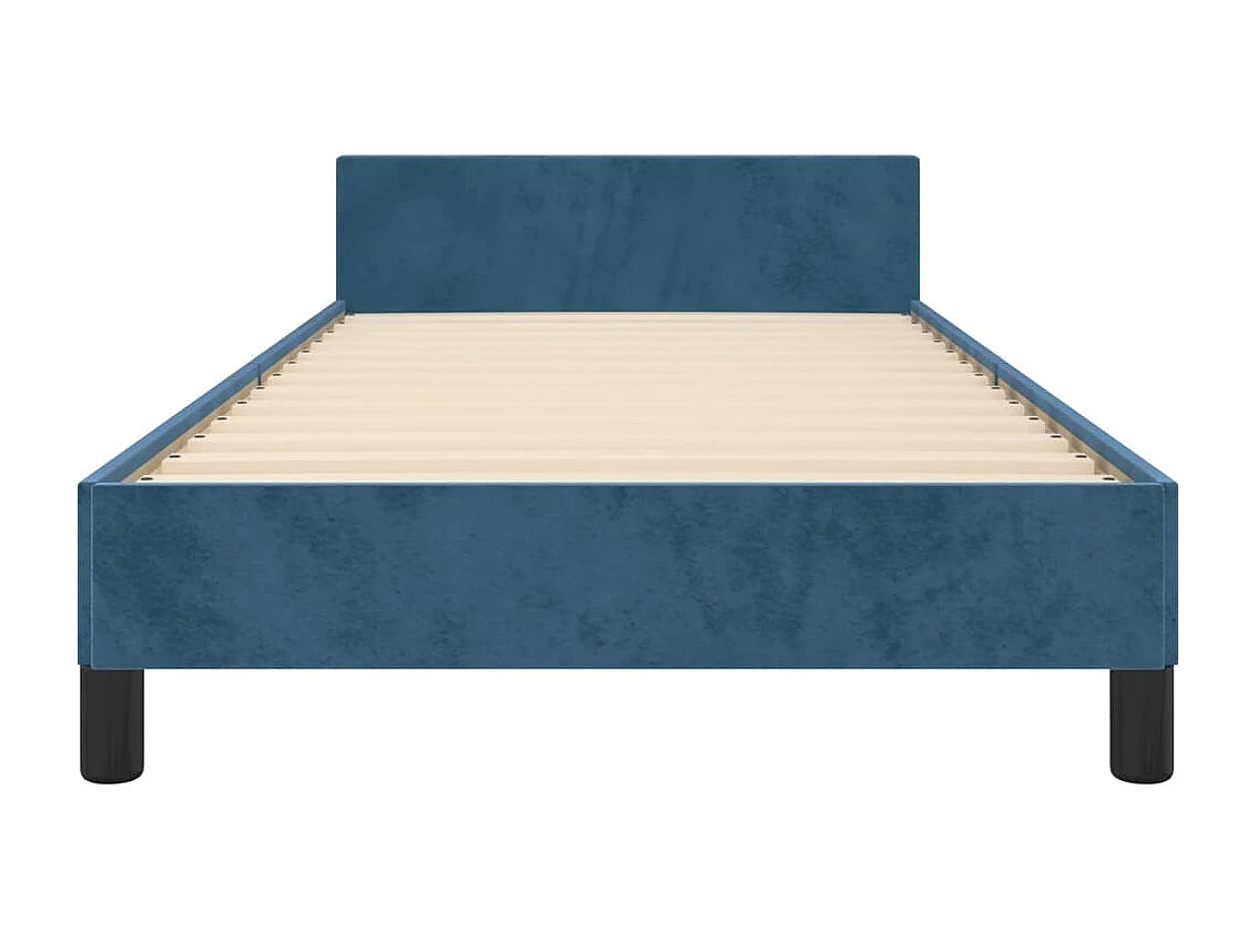 Bedframe zonder matras 90x190 cm fluweel donkerblauw