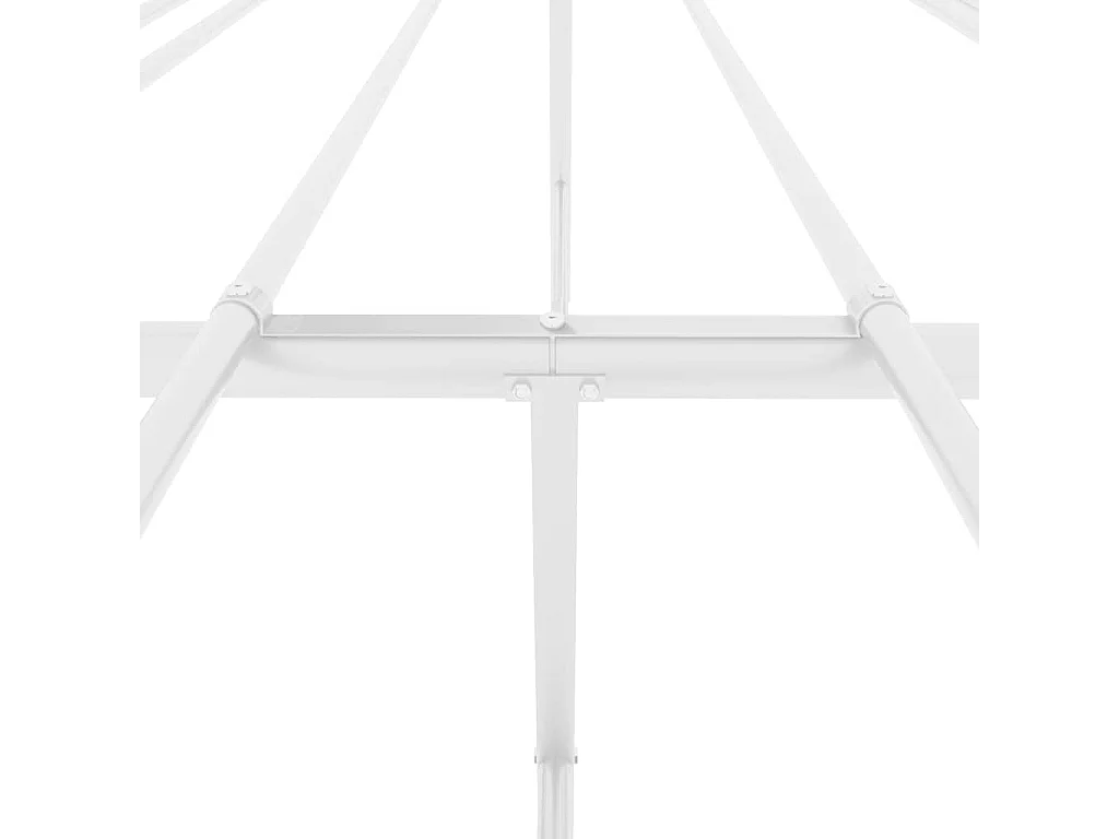 Cadre de lit métal sans matelas blanc 183x213 cm