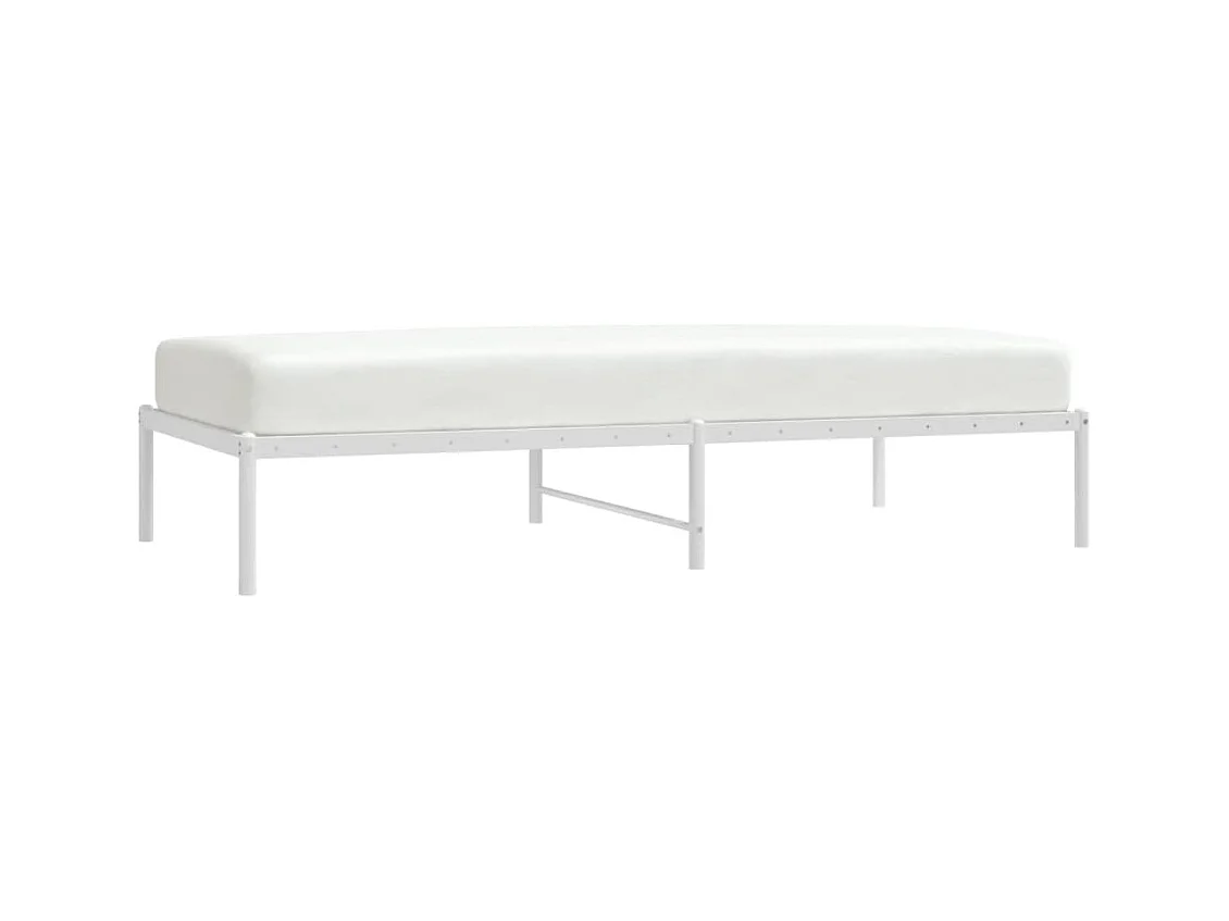 Bettgestell Metall Weiß 90x190 cm