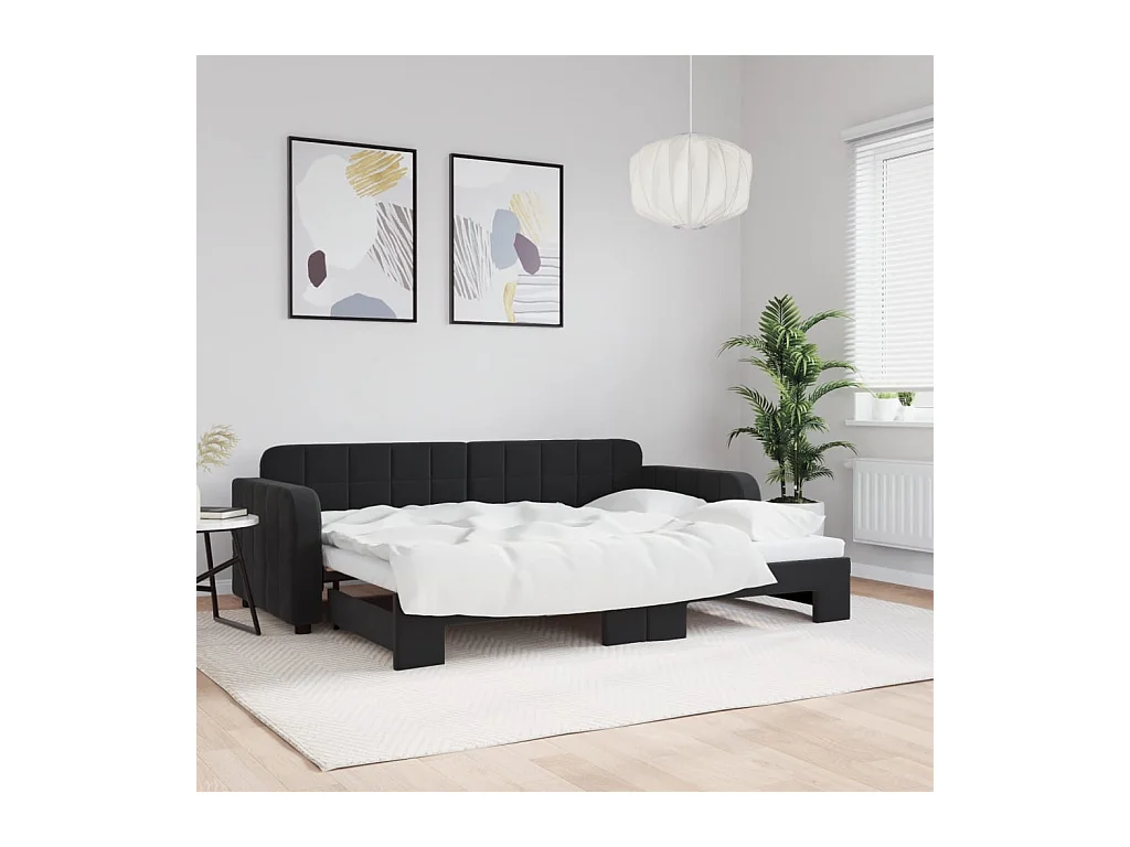 Lit de jour avec gigogne sans matelas 80x200 cm