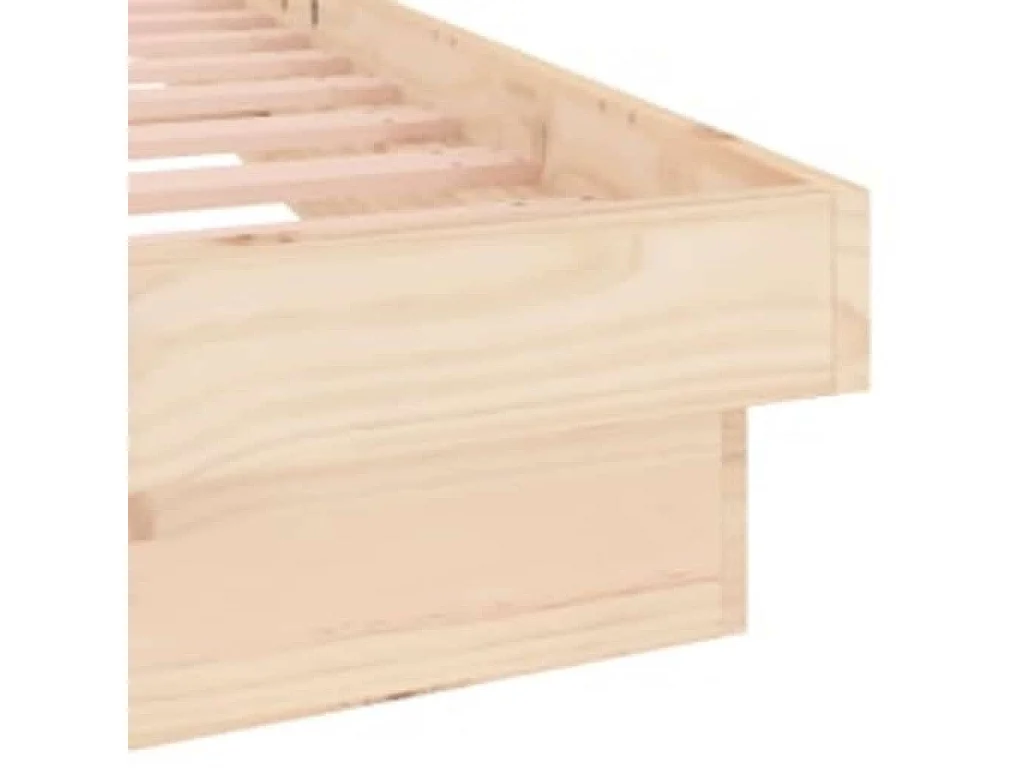 Cadre de lit à LED sans matelas 100x200 cm bois massif