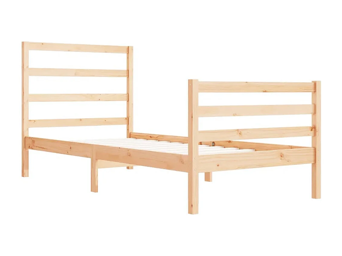 Cadre de lit sans matelas bois de pin massif 90x190 cm