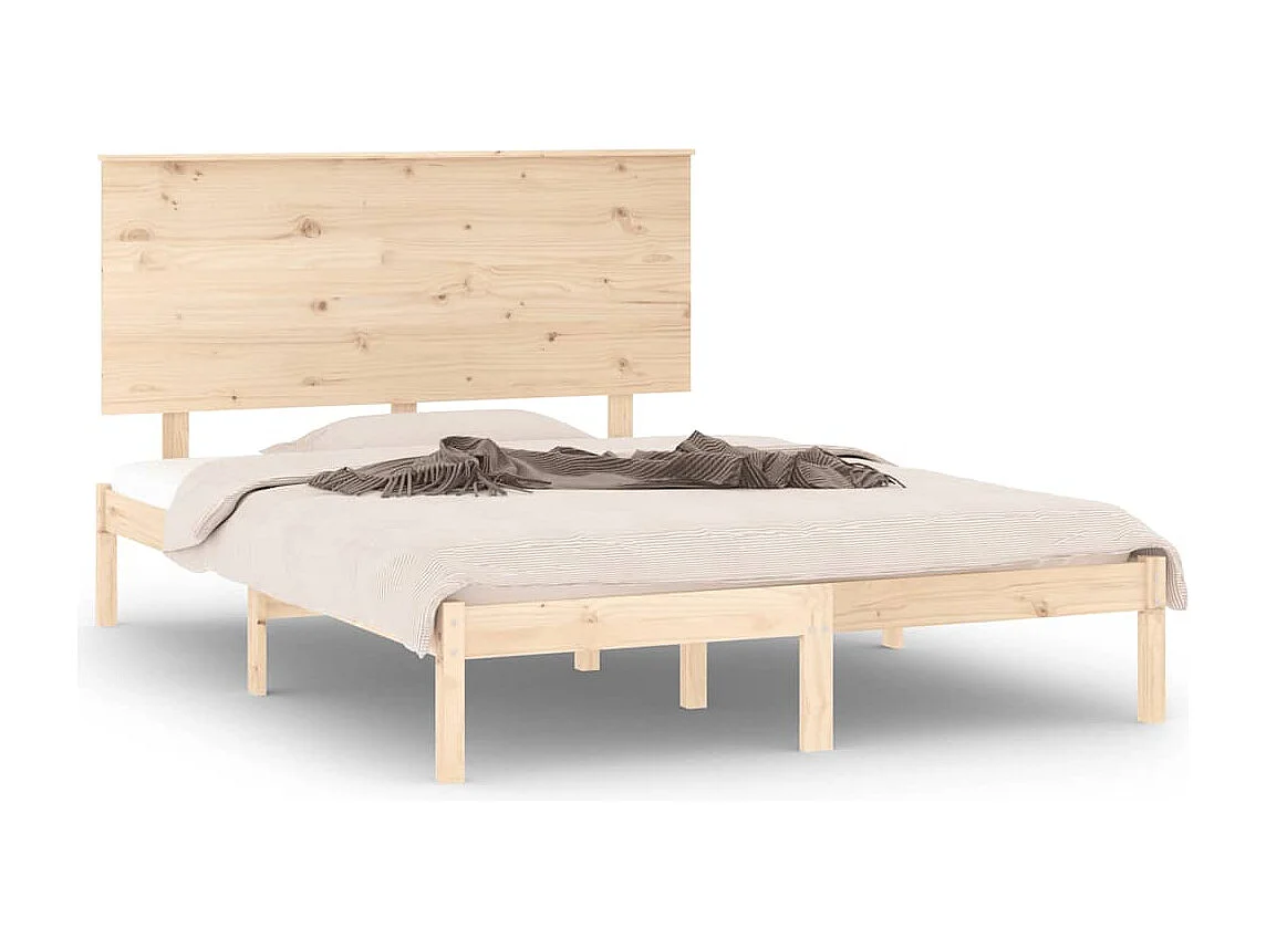Cadre de lit sans matelas 140x200 cm bois massif de pin