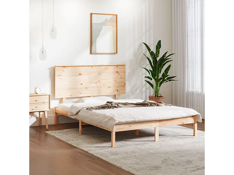 Bedframe zonder matras massief grenenhout 140x200 cm