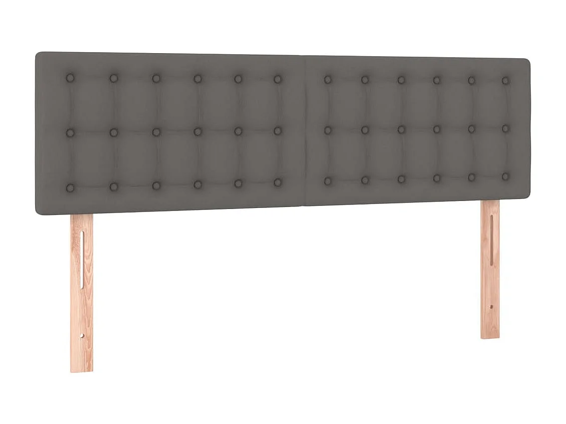 Têtes de lit 2 pcs Gris 72x5x78/88 cm Similicuir