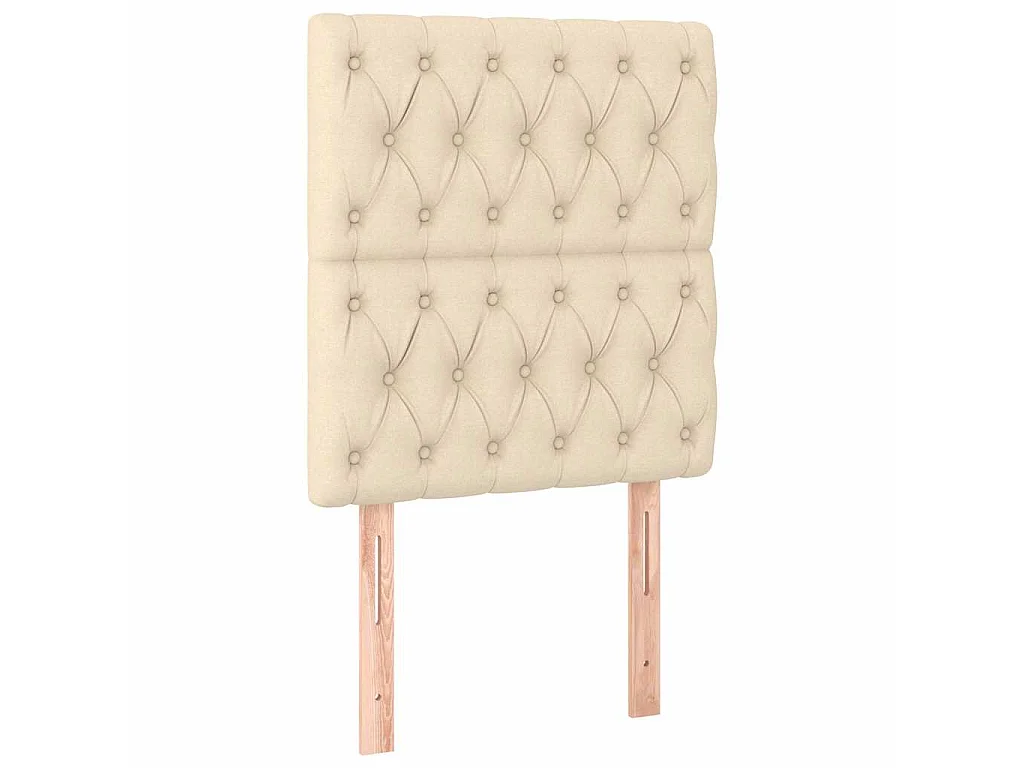 Tête de lit à LED Crème 80x7x118/128 cm Tissu