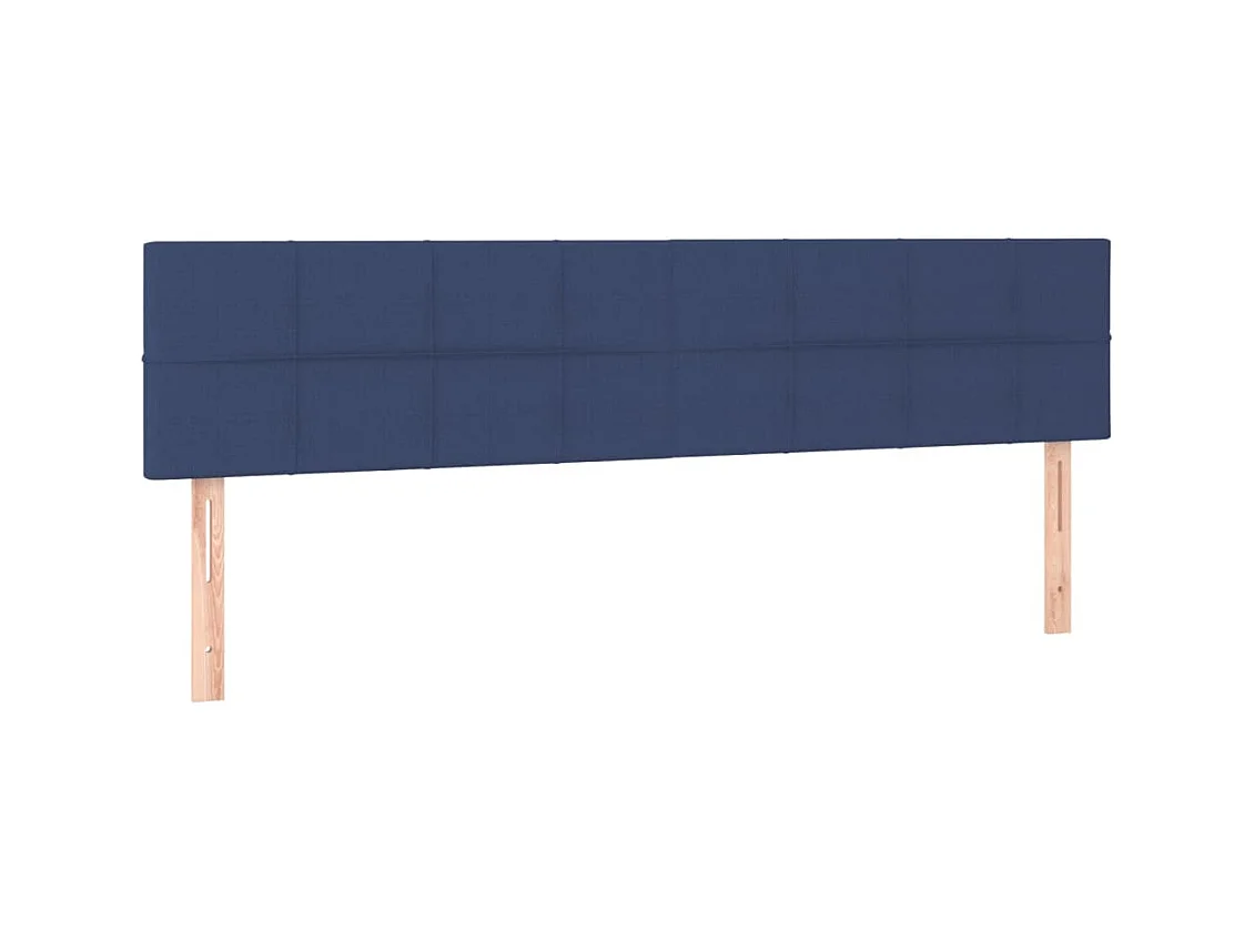 Têtes de lit 2 pcs Bleu 100x5x78/88 cm Tissu
