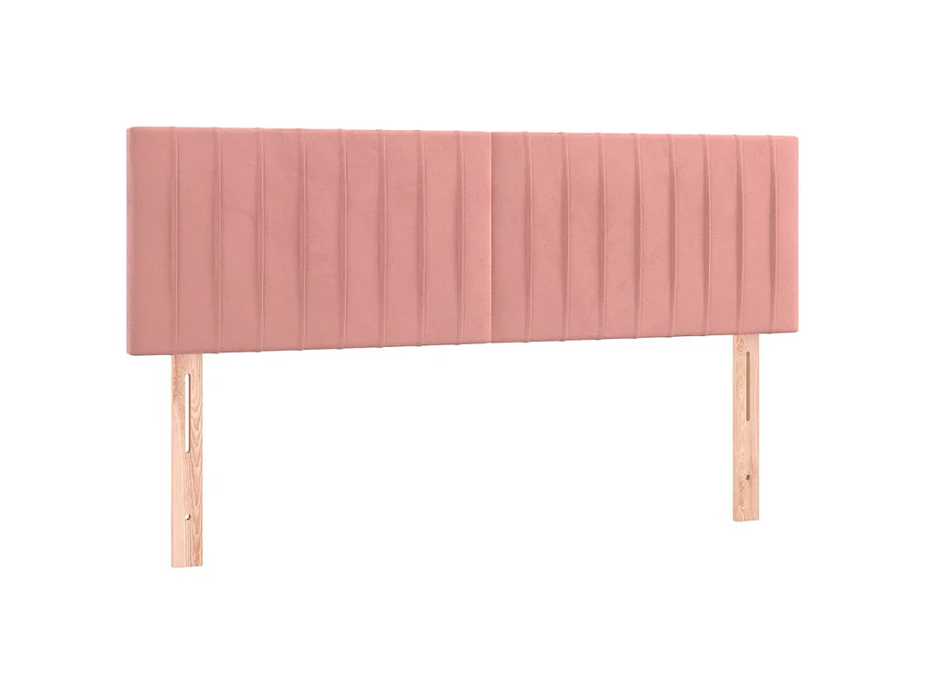 Testiera Rosa 144x5x78/88 cm in Velluto