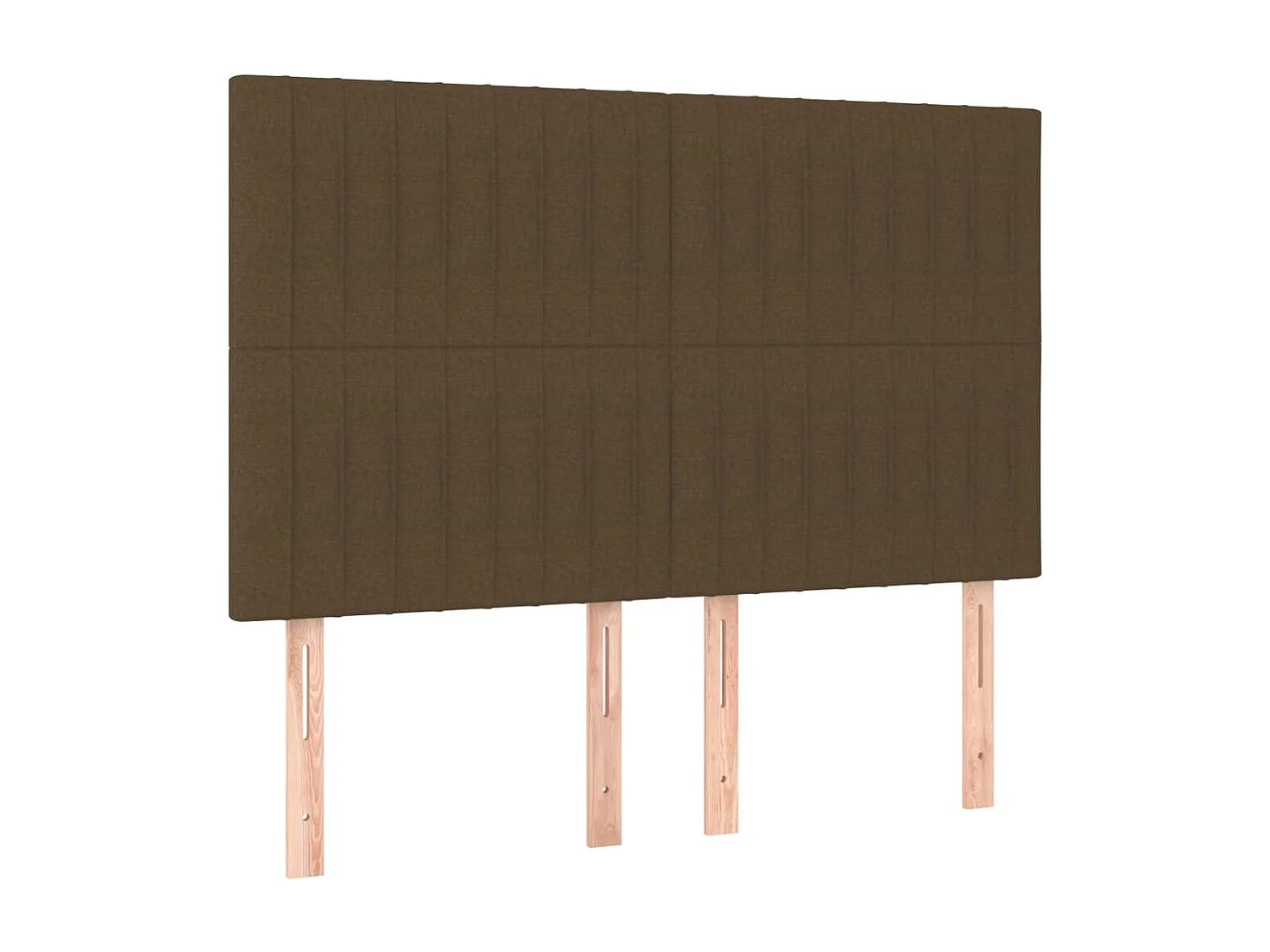 Tête de lit à LED Marron foncé 144x5x118/128 cm Tissu