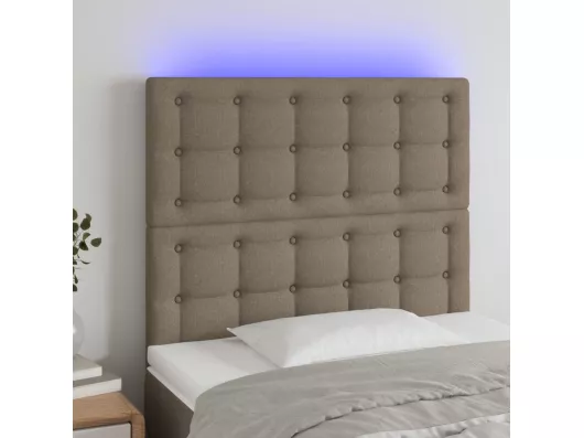 Kauf Unique LED Kopfteil Taupe 80x5x118/128 cm Stoff